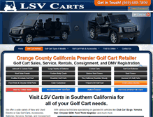 Tablet Screenshot of lsvcarts.com